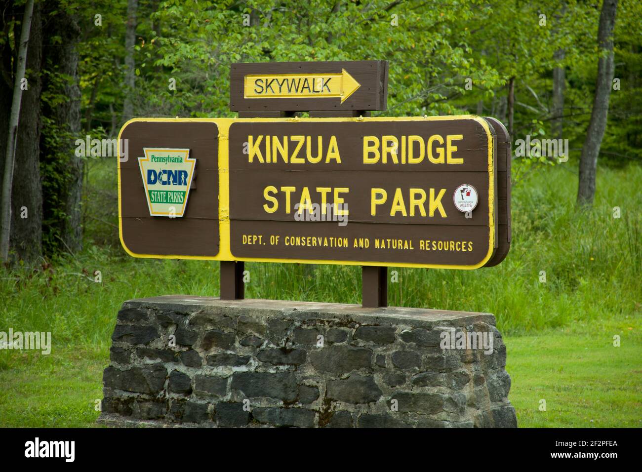 Kinzua Bridge, Kinzua Bridge state Park, Pennsylvania, Stati Uniti. Foto Stock