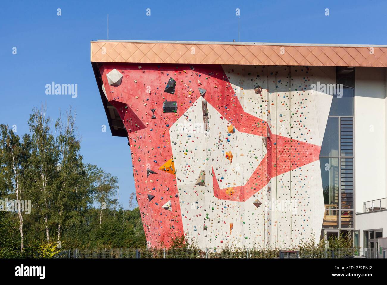 Sala di arrampicata North Face, International Building Exhibition Hamburg, IBA, Wilhelmsburg, Amburgo, Germania, Europa Foto Stock