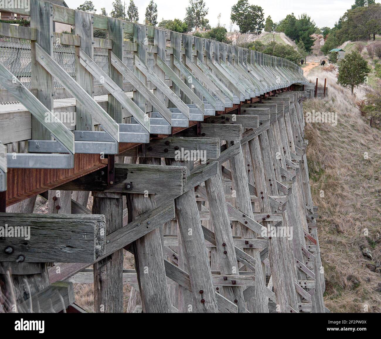 Ponte ferroviario Trestle Foto Stock