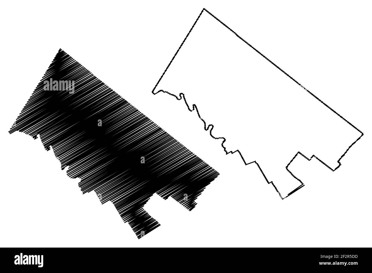 Montgomery County, Commonwealth of Pennsylvania (Stati Uniti, Stati Uniti d'America, Stati Uniti, Stati Uniti, Stati Uniti) mappa vettoriale illustrazione, scrimble schizzo Montgo Illustrazione Vettoriale