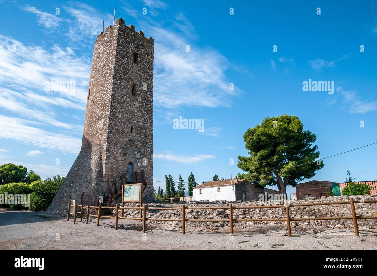 Torre Aldea, Aldea, Catalogna, Spagna Foto Stock