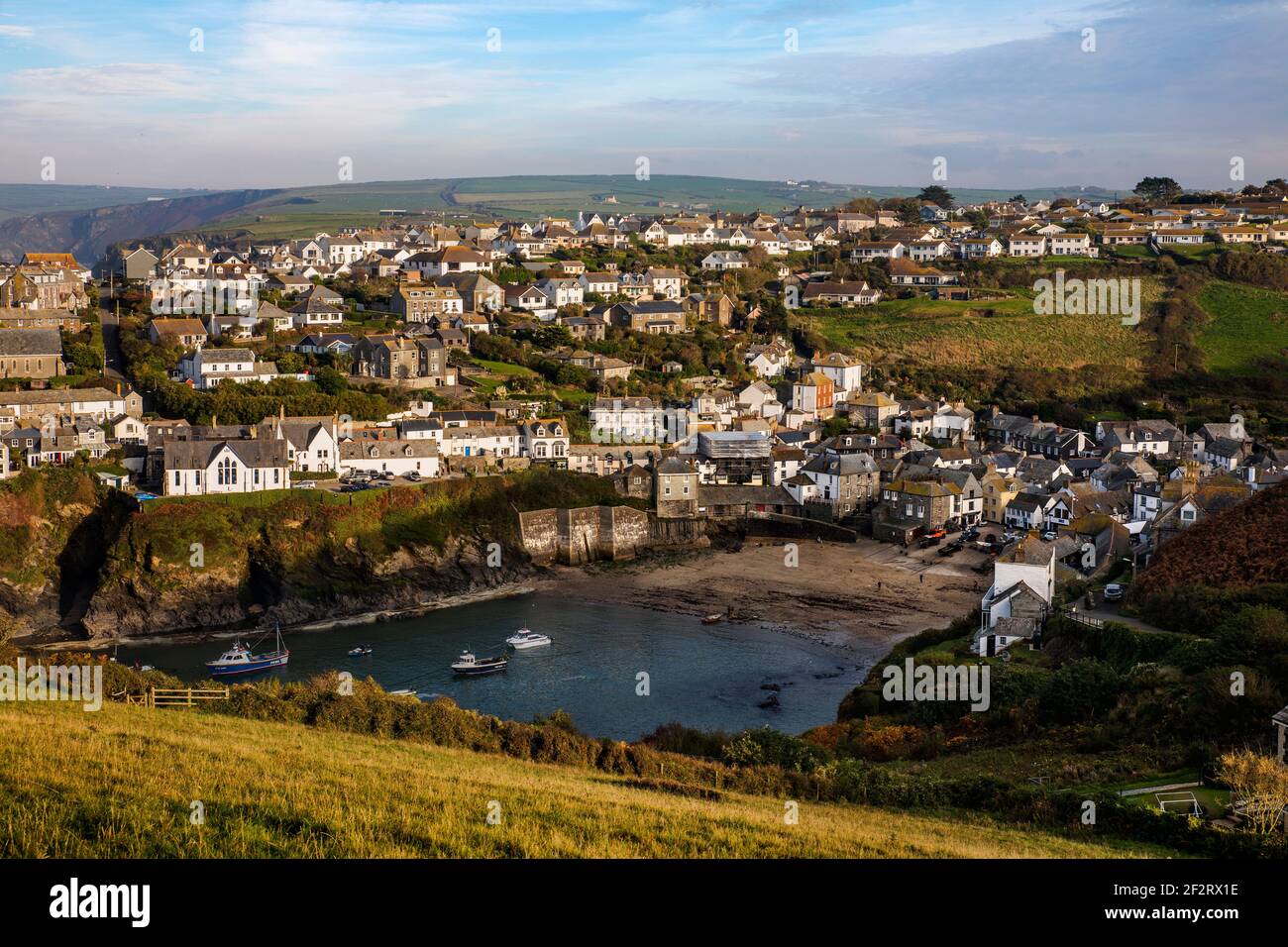 Port Issac; Harbour; Cornovaglia; UK Foto Stock