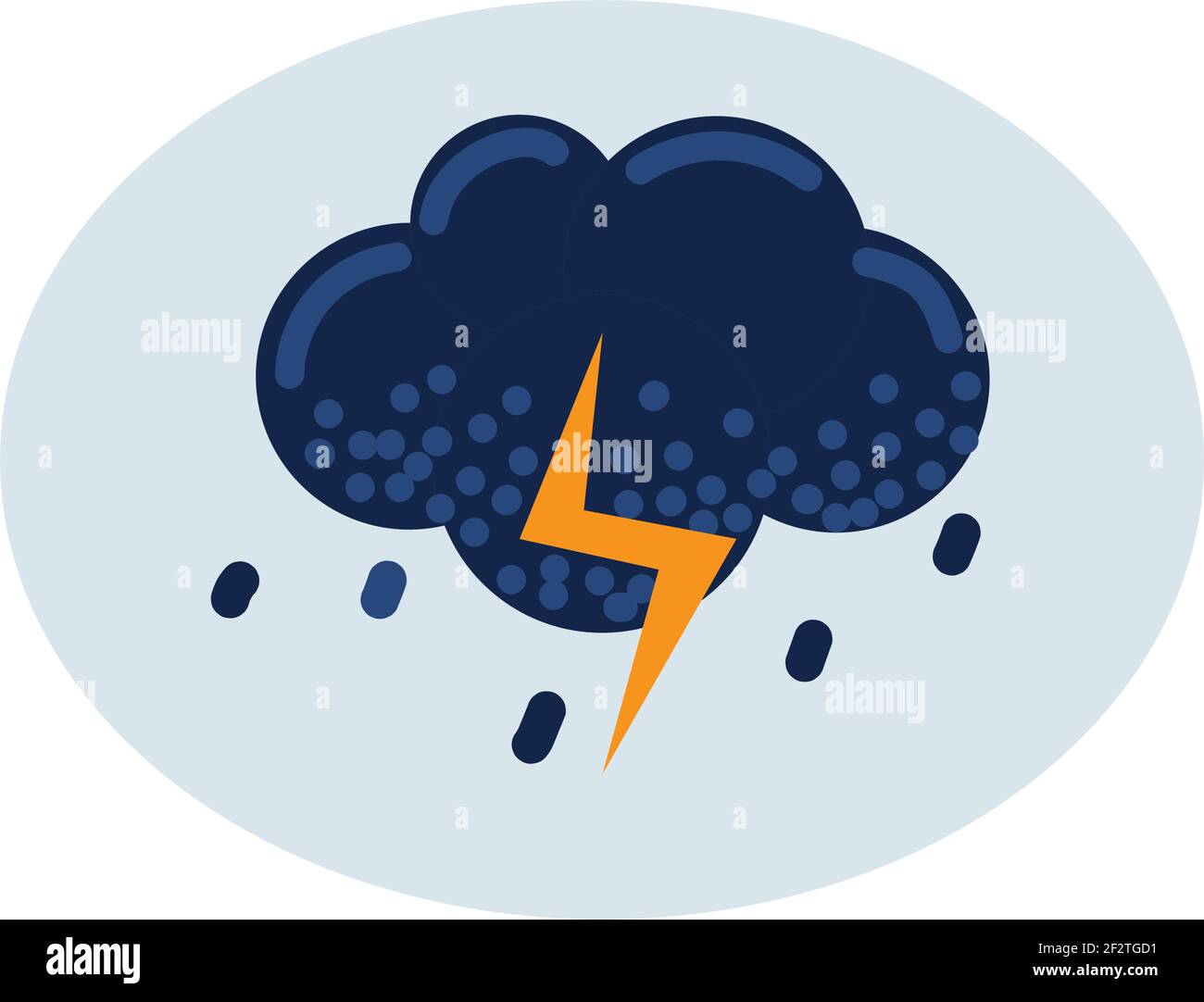 tempesta nuvola pioggia thunderbolt Illustrazione Vettoriale