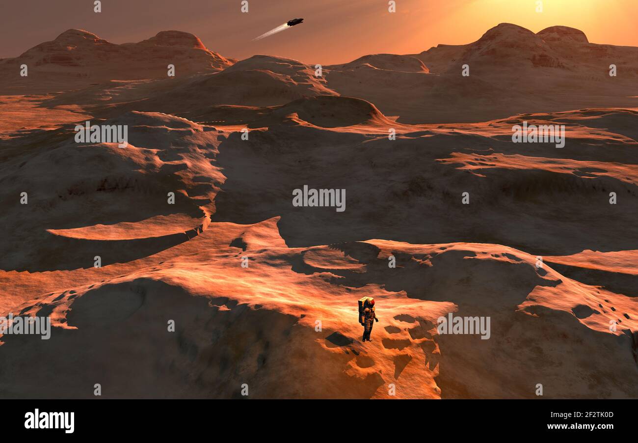 Esplorare Marte Foto Stock