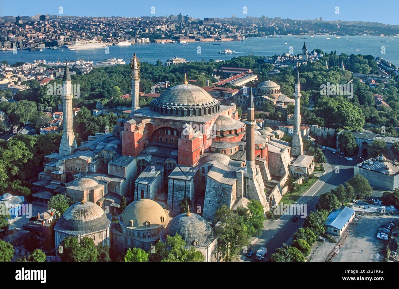 Vista aerea di Hagia Sophia Istanbul Turchia. Foto Stock