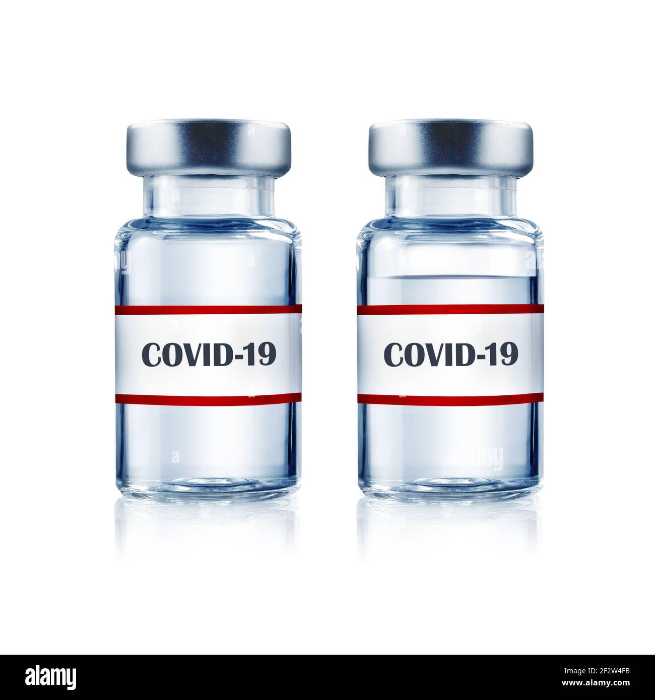 Impfstofflaschen Covid-19 Foto Stock