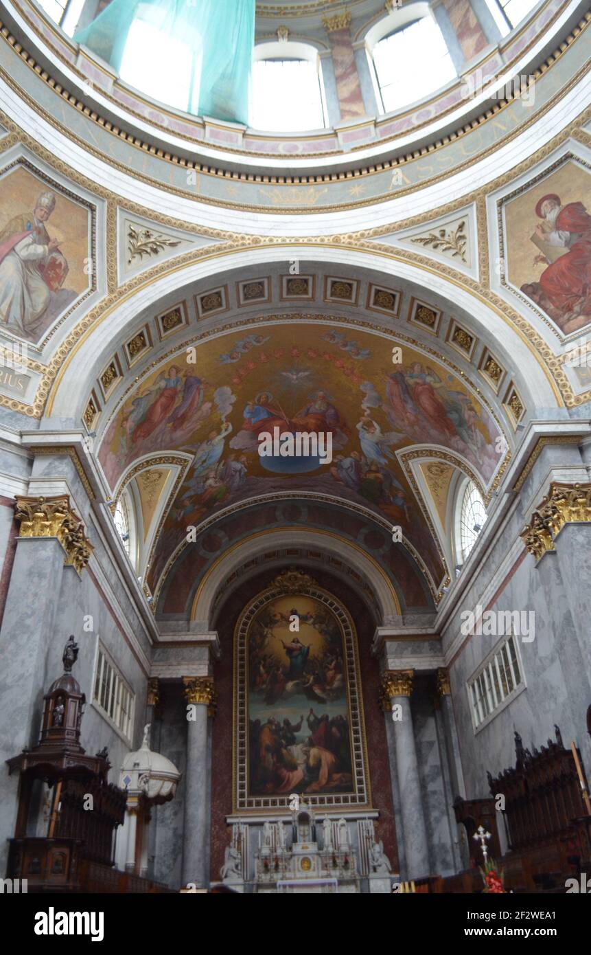 Affreschi della Basilica di Esztergom, Budapest, Ungheria Foto Stock