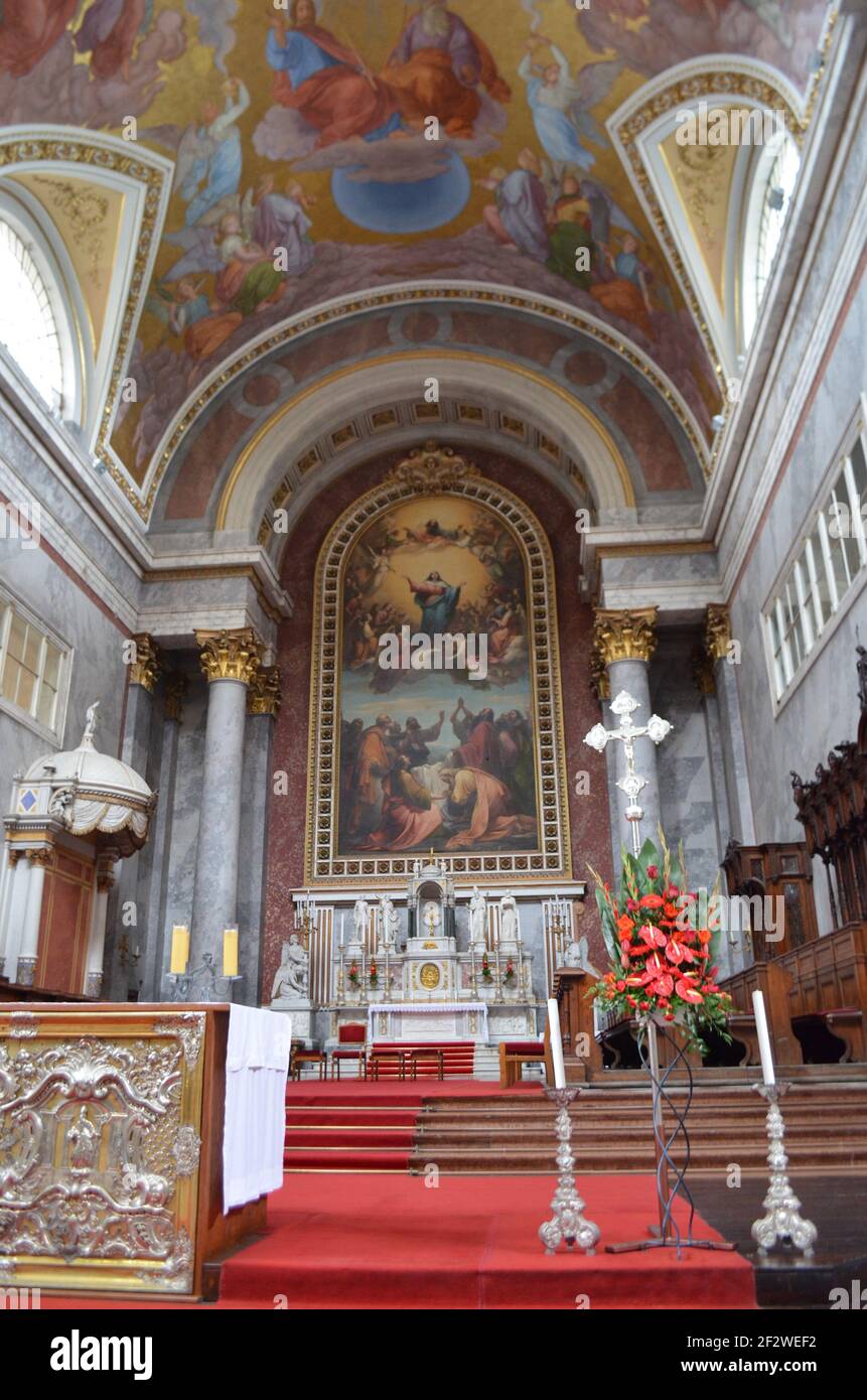 Affreschi della Basilica di Esztergom, Budapest, Ungheria Foto Stock