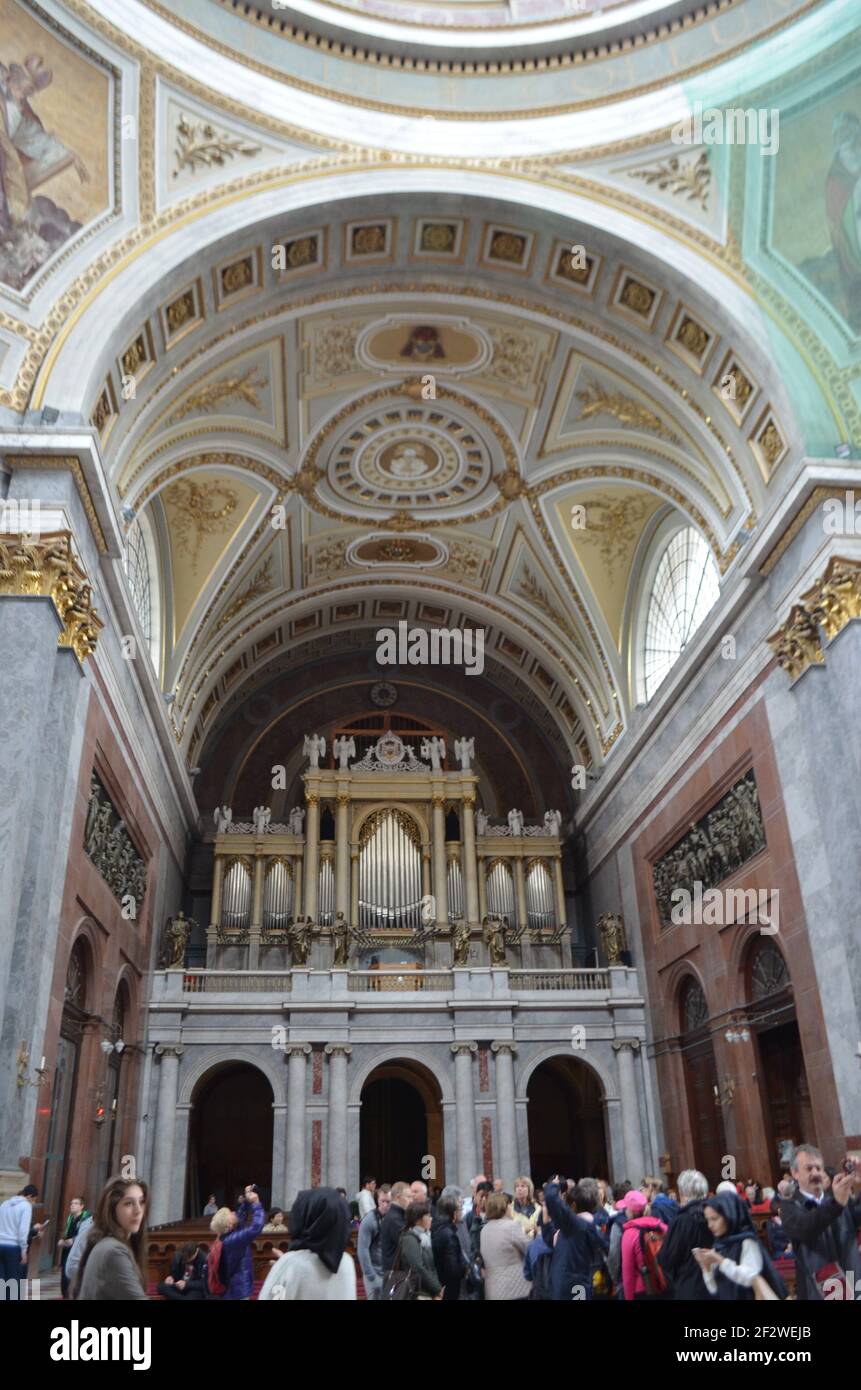 Affreschi della Basilica di Esztergom, Budapest, Ungheria Foto Stock