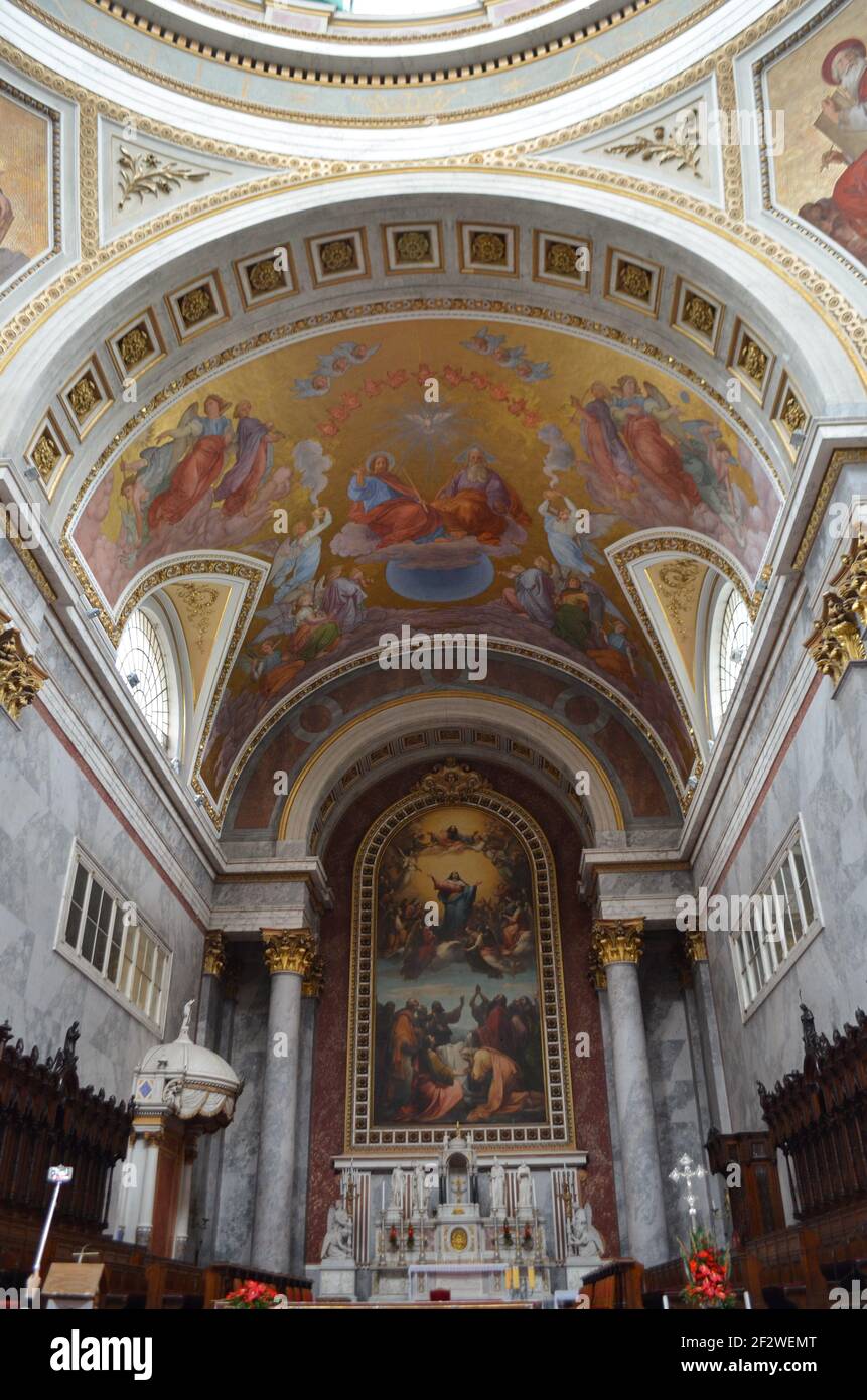 Affreschi della Basilica di Esztergom, Budapest, Ungheria Foto Stock