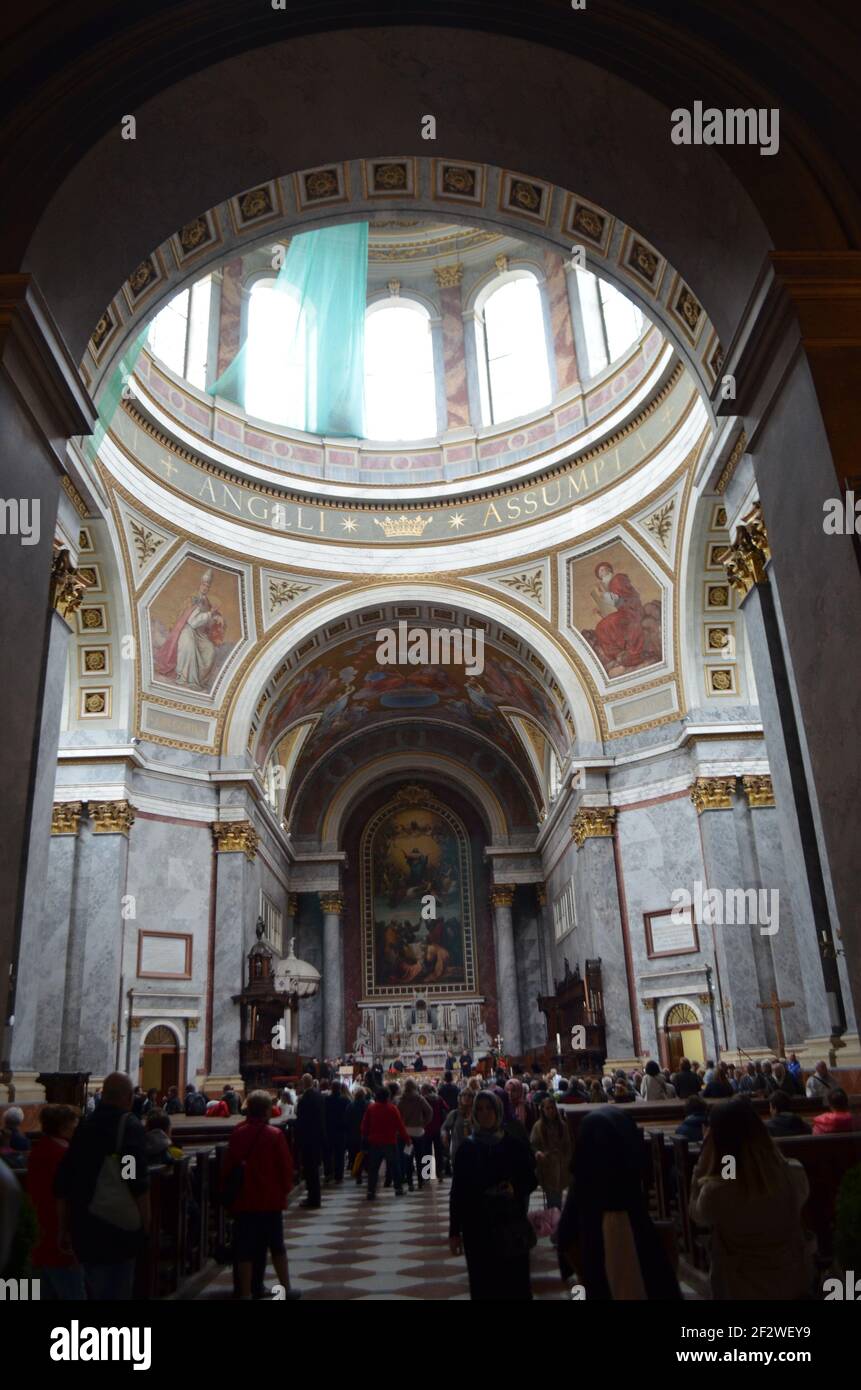 Affreschi della Basilica di Esztergom, Budapest, Ungheria Foto Stock