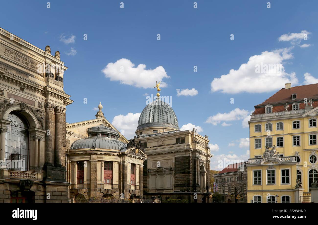 L'edificio nel centro storico di Dresda (punti di riferimento), in Germania Foto Stock