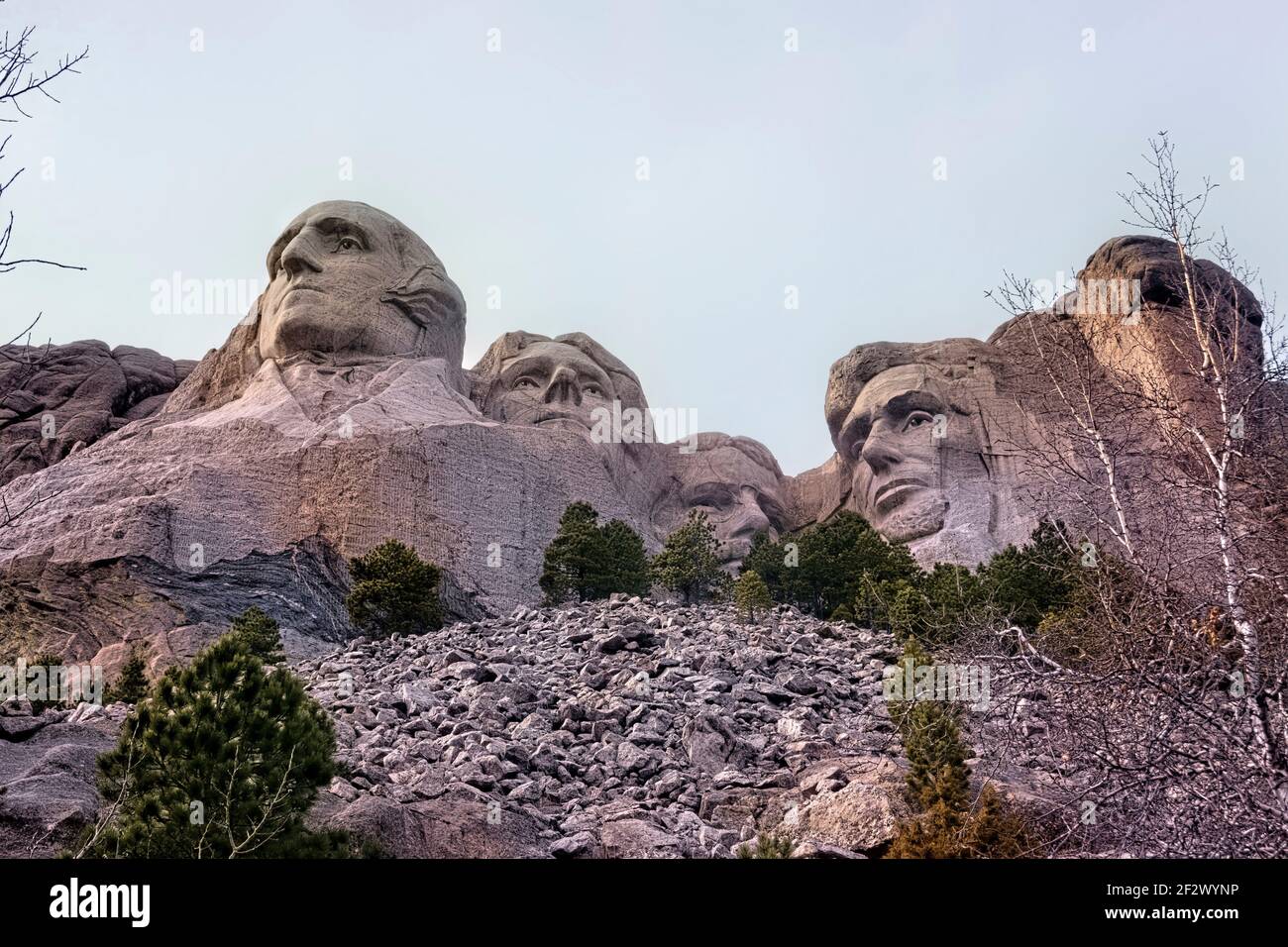 Presidenti sculture al Mount Rushmore National Memorial, South Dakota, USA Foto Stock