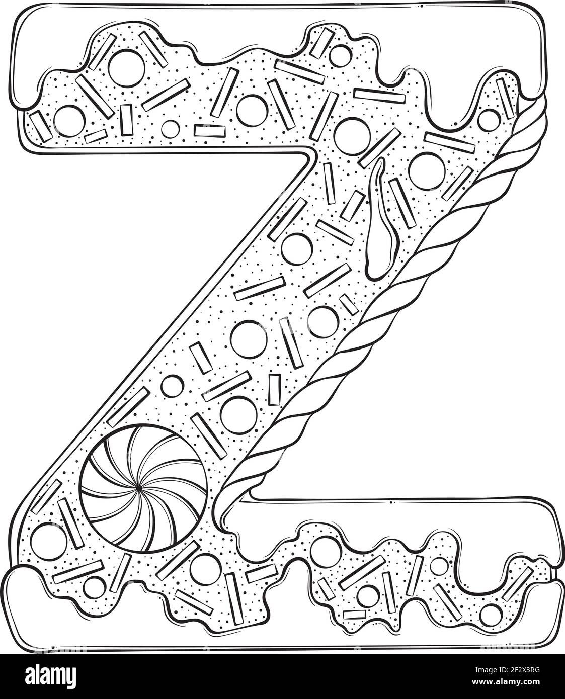 Lettera zenzero alfabeto Illustrazione Vettoriale