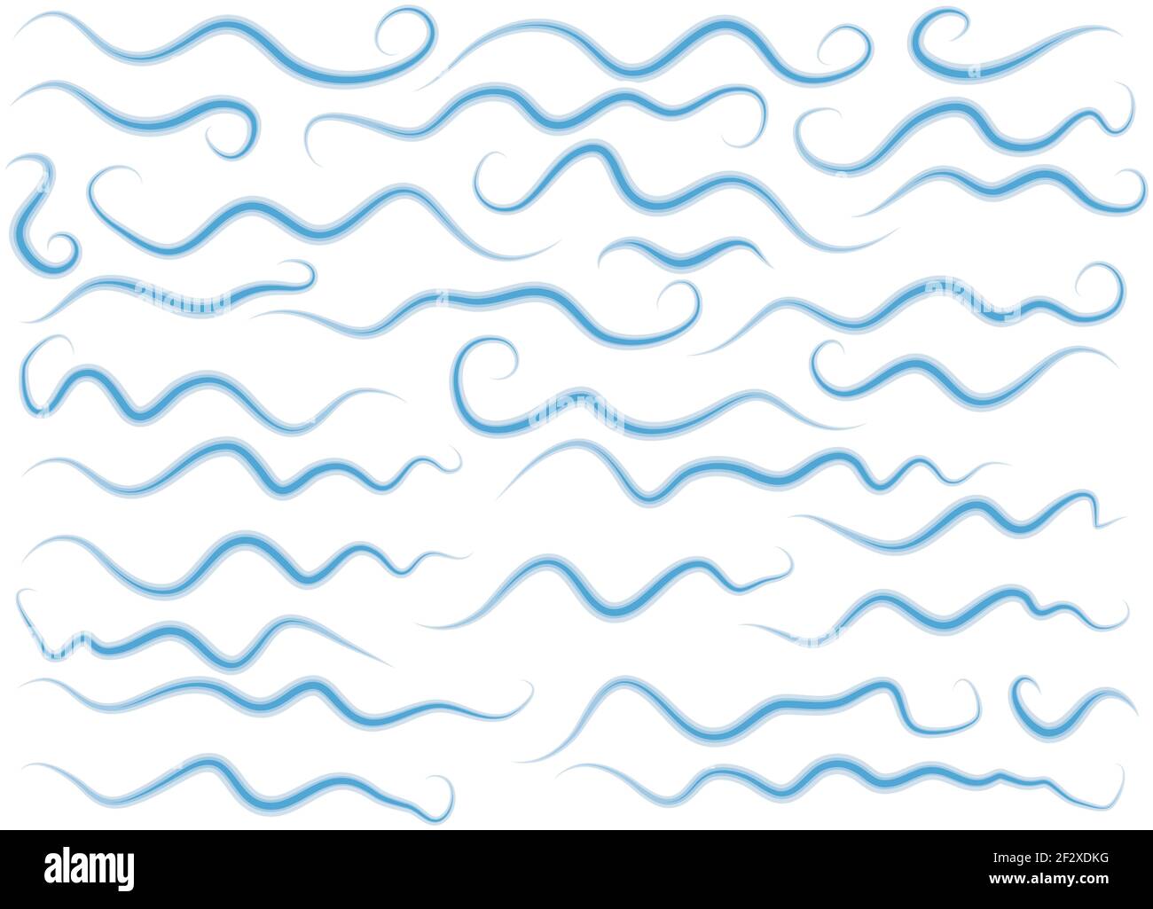 vettore acqua mare blu linea sfondo Illustrazione Vettoriale