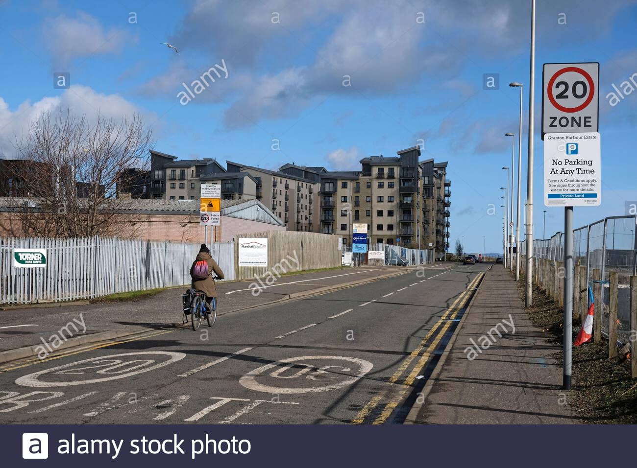 Moderna struttura residenziale, sul lungomare di Granton, Edimburgo, Scozia Foto Stock