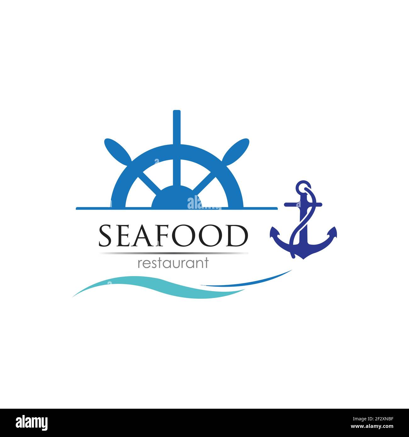 Ristorante di pesce con logo. Concetto del logo Fish, Food and Beverage.  Modello logo vettoriale Immagine e Vettoriale - Alamy