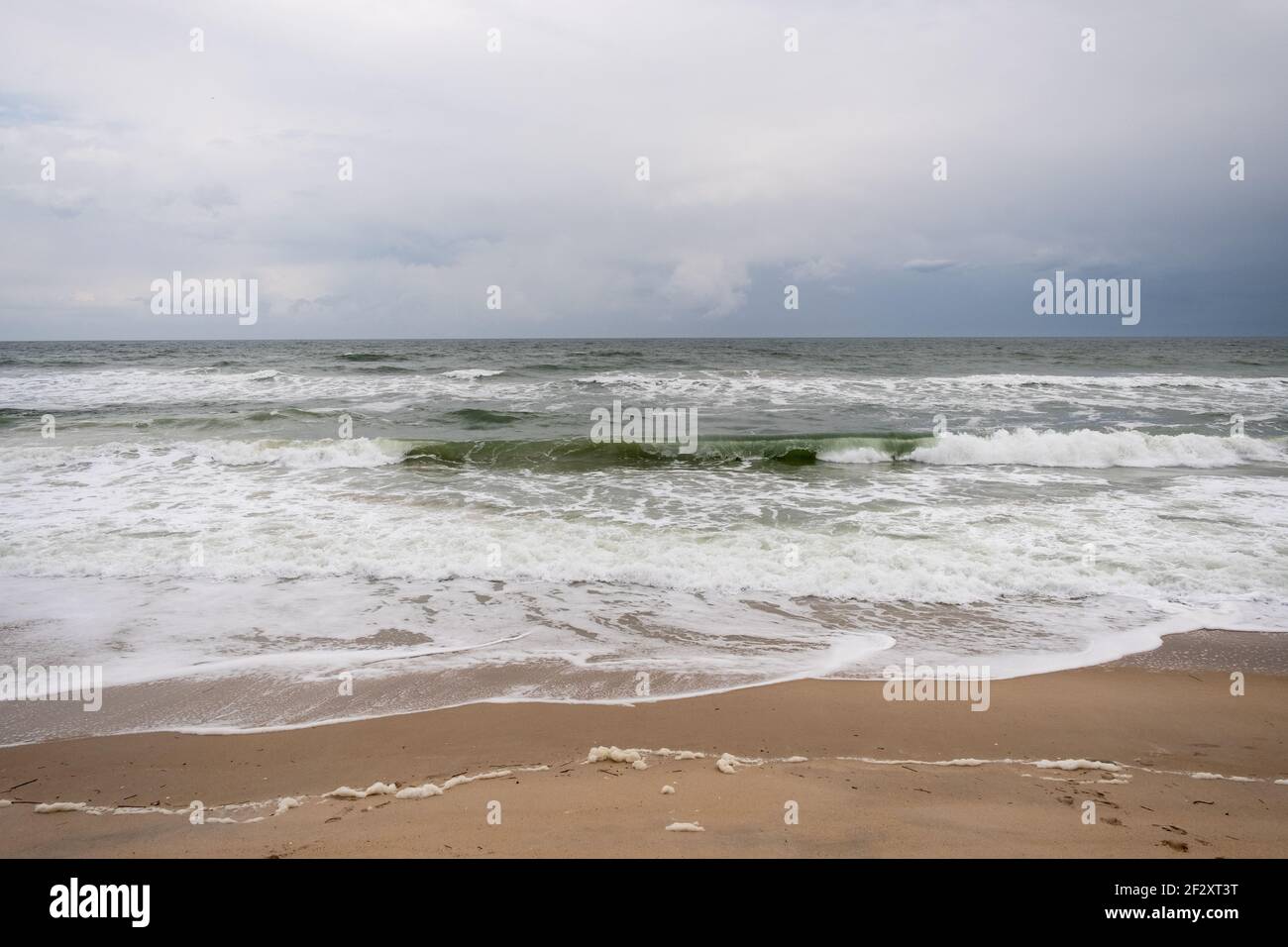 Scene dal Canaveral National Seashore in Florida in un giorno tempestoso. Foto Stock