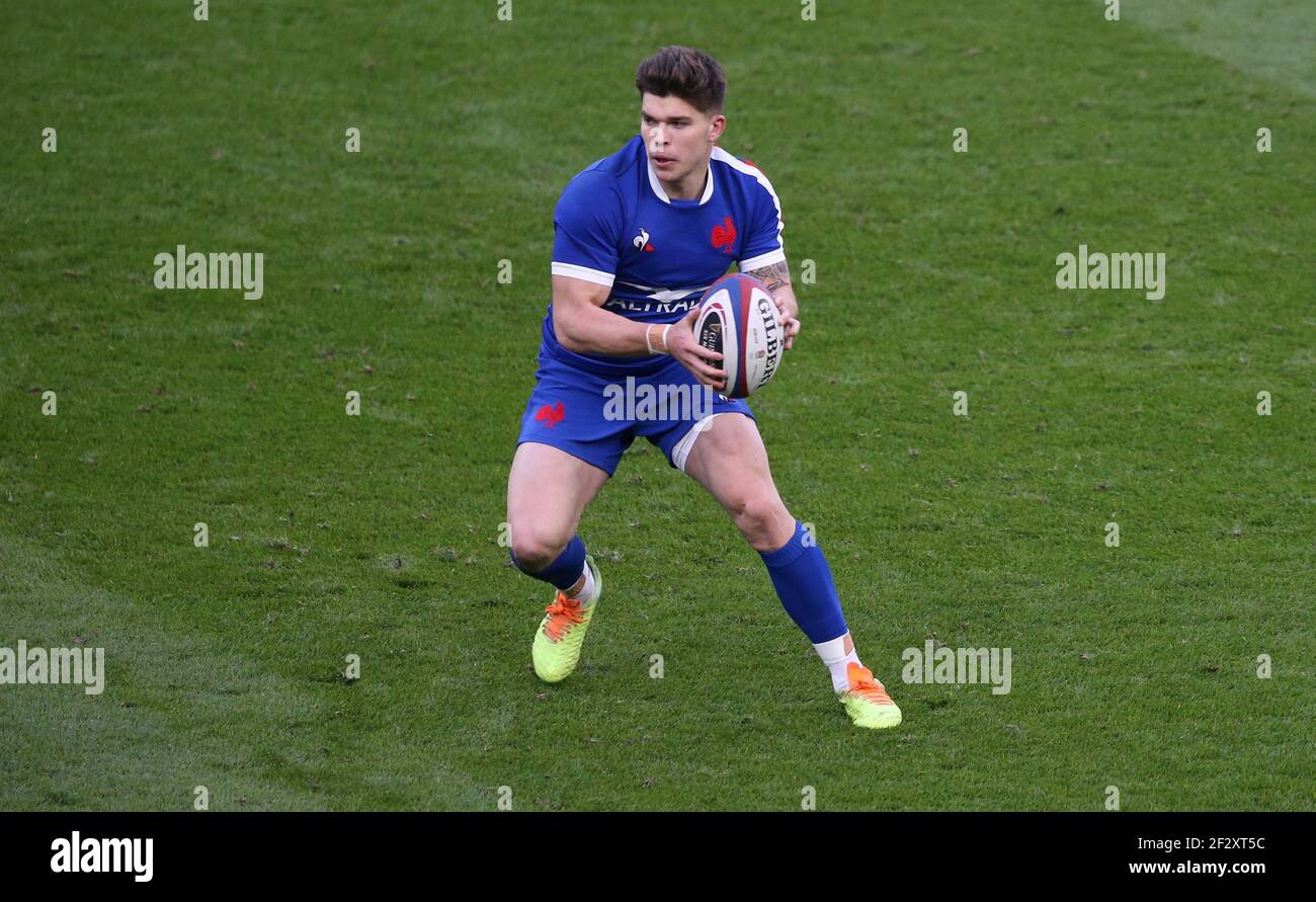 Londra, Inghilterra, 13 marzo 2021, Rugby Union, Guinness Six Nations Championship, Inghilterra contro Francia, Twickenham, 2021, 13/03/2021 Matthieu Jalibert of France Credit: Paul Harding/Alamy Live News Foto Stock