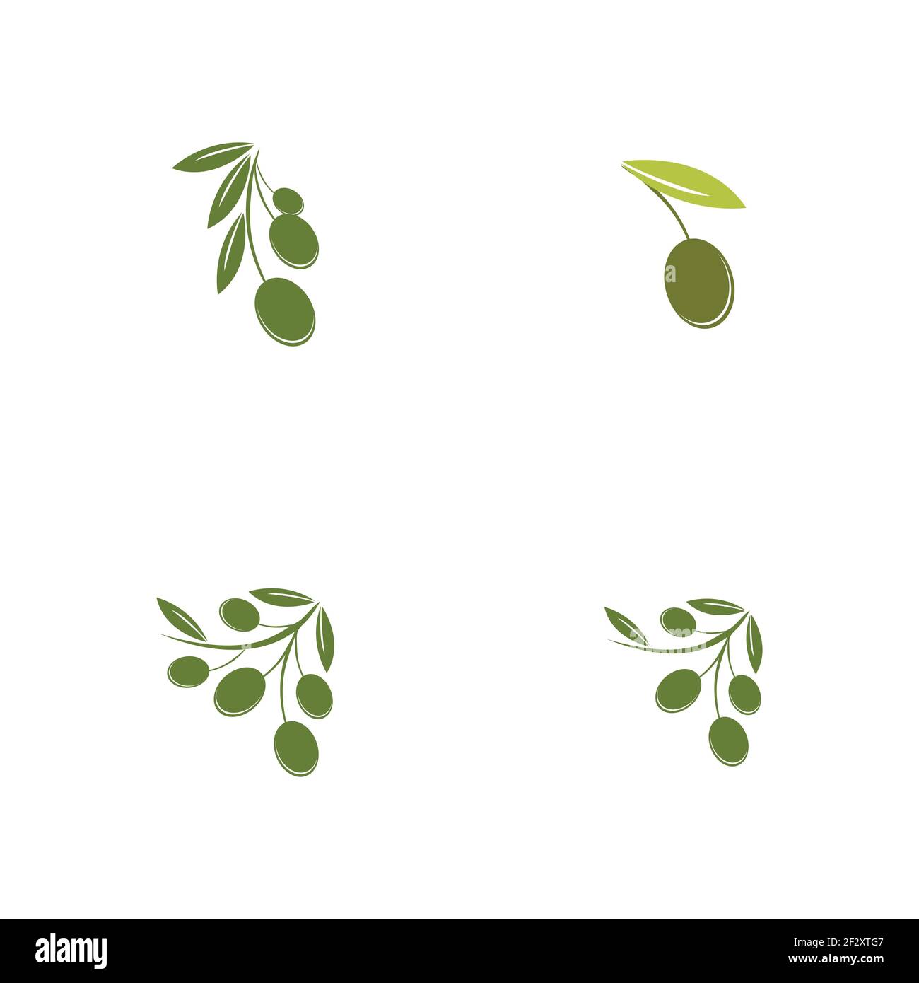 Set di modelli di logo Olive disegno di icone vettoriali Illustrazione Vettoriale