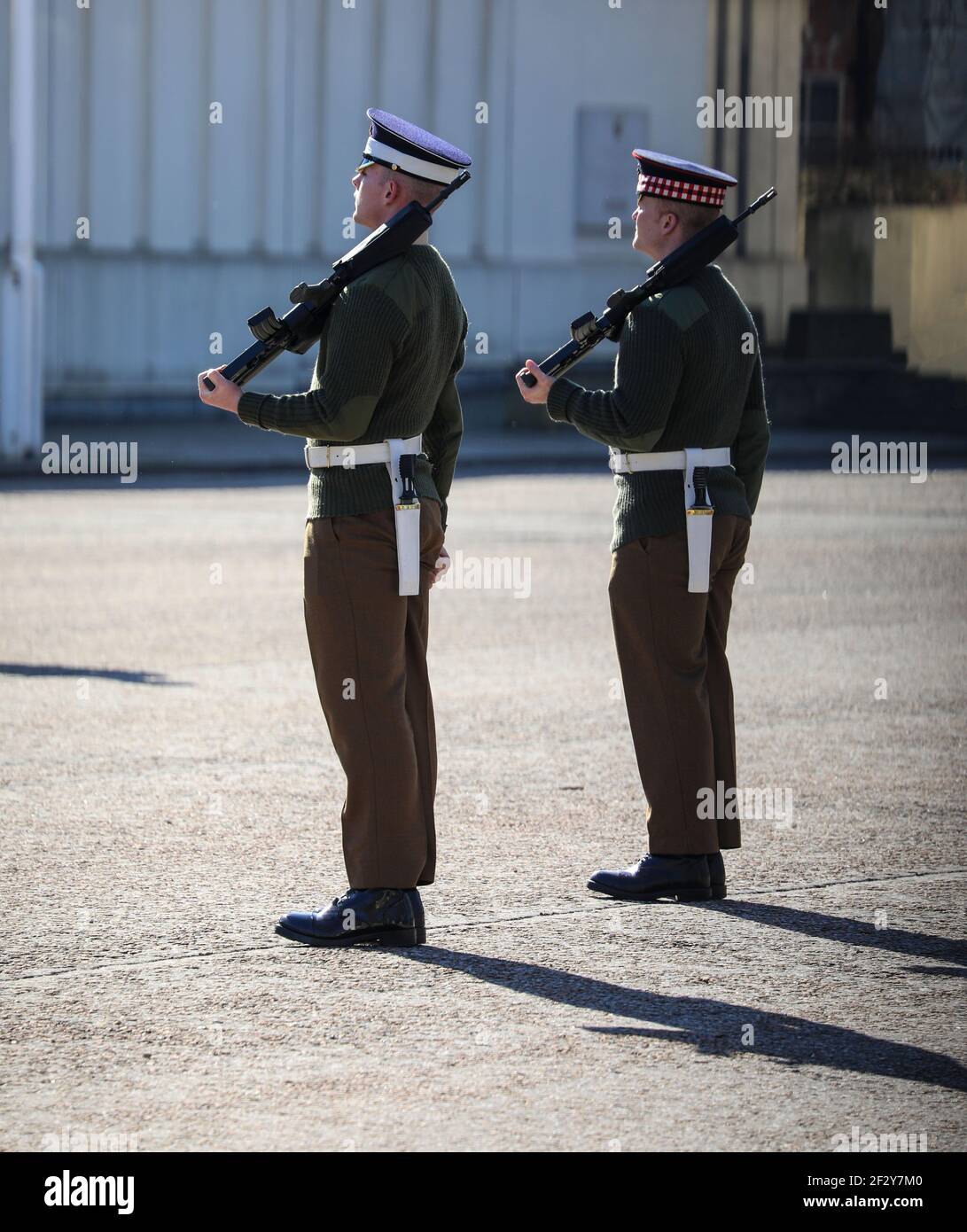 Londra, Regno Unito. 9 marzo 2021. I militari dei battaglioni della guardia dei piedi hanno visto allenarsi alla Wellington Barracks di Londra. Credit: Brett Cove/SOPA Images/ZUMA Wire/Alamy Live News Foto Stock