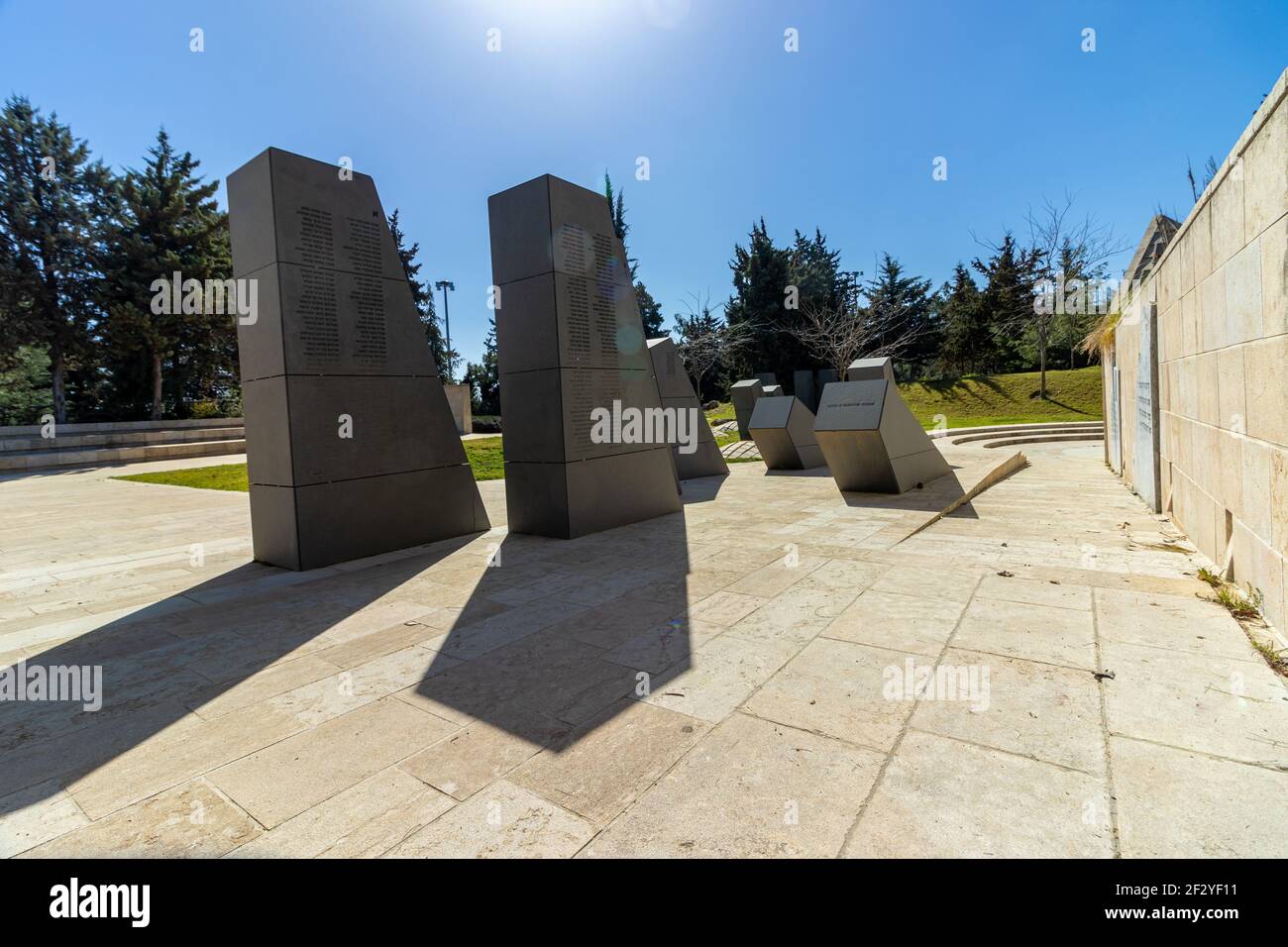 gerusalemme-israele. 07-03-2021. Un monumento in memoria degli Ebrei che emigrarono dall'Etiopia, che morì sulla strada per Eretz Israele, il Parco del Monte Herzl Foto Stock