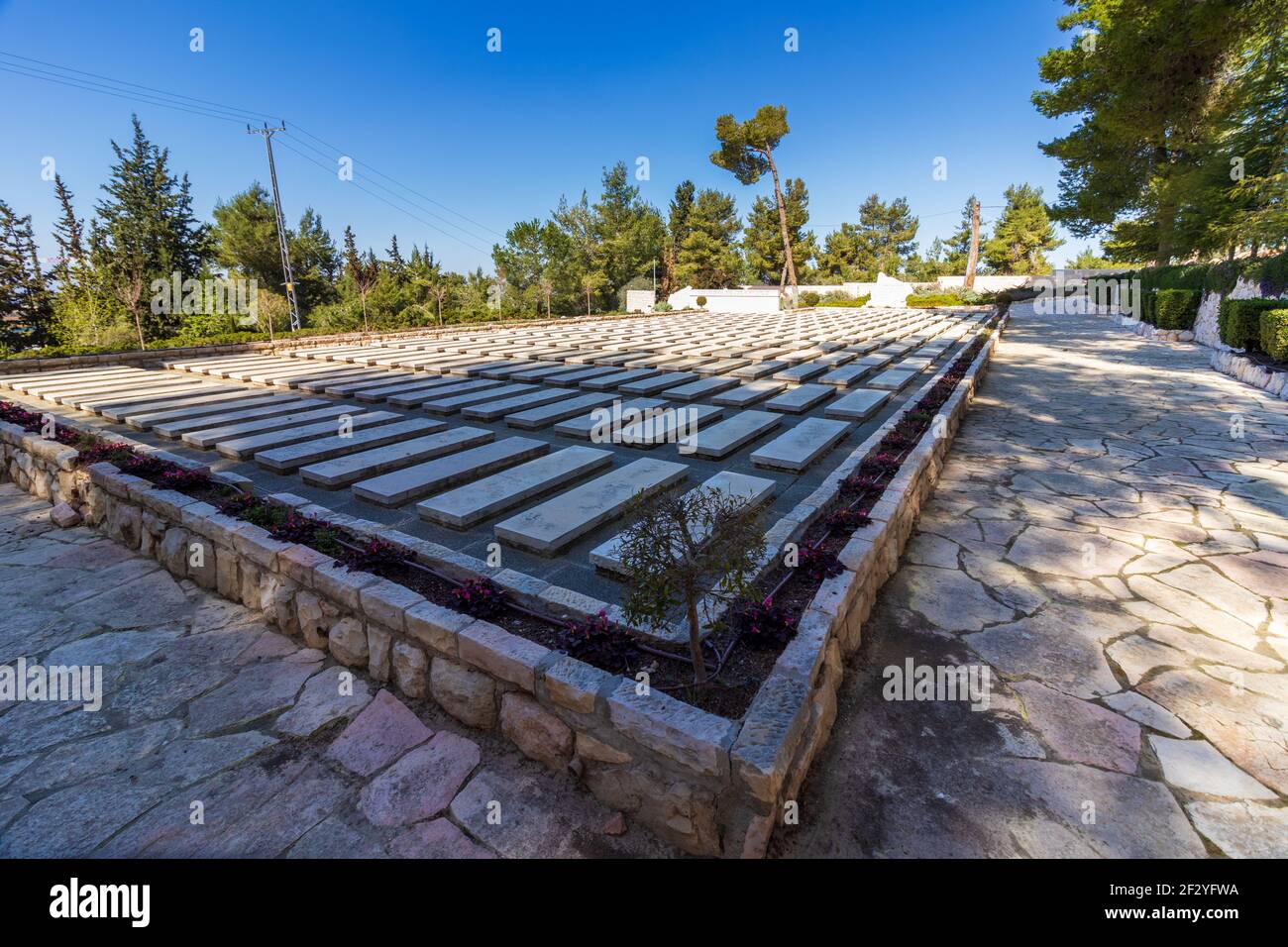 Un monumento commemorativo agli Ebrei che morirono mentre la loro nave affondò sulla strada per Eretz Israele, il Parco del Monte Herzl Foto Stock