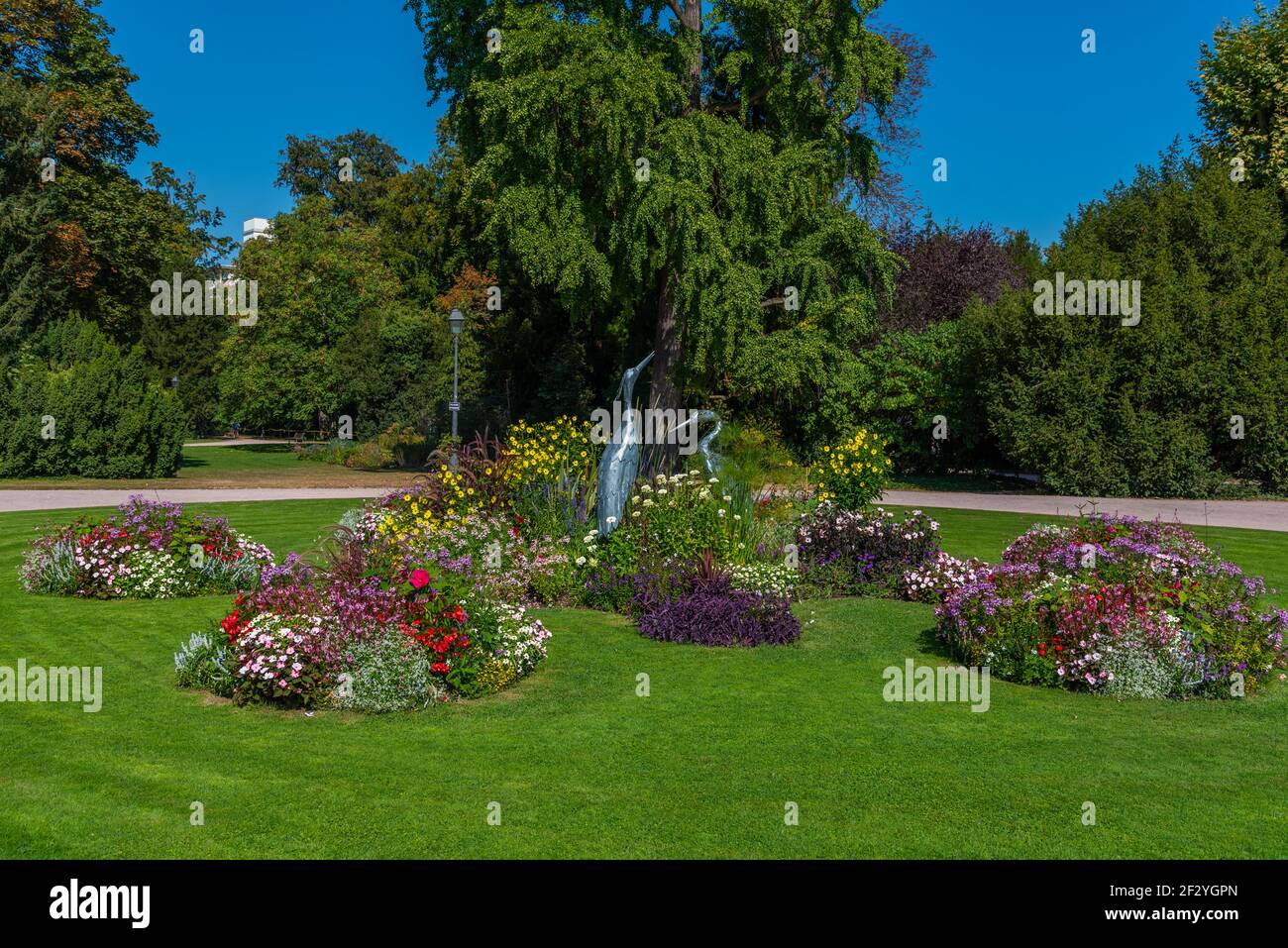 Parc de l'Orangerie a Strasburgo, Francia Foto Stock