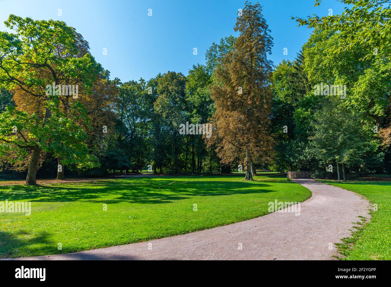 Parc de l'Orangerie a Strasburgo, Francia Foto Stock