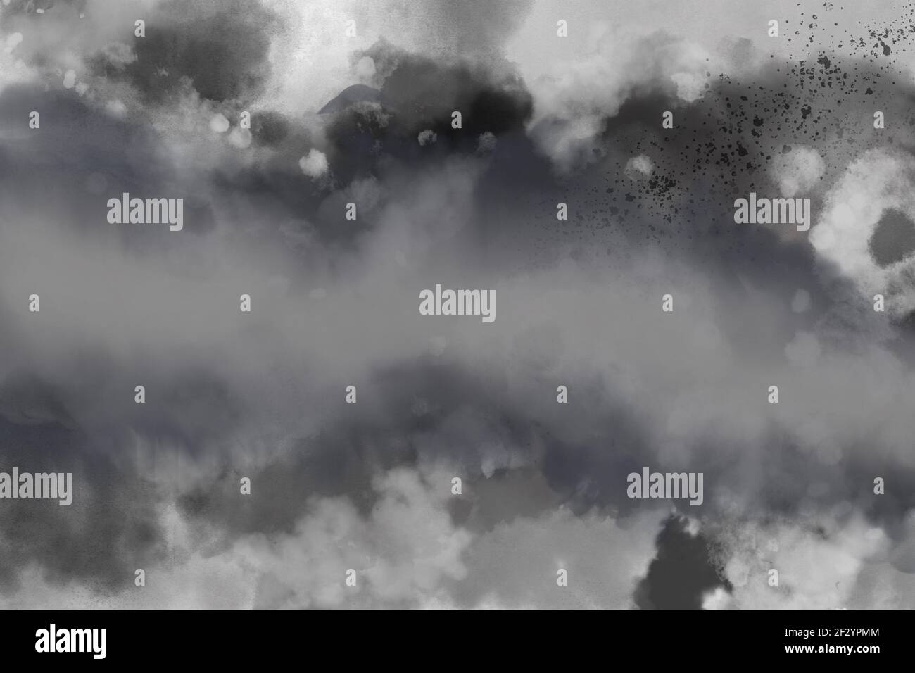 Sfondo in stile pennello acquerello generato digitalmente con tecnica di lavaggio a umido Foto Stock