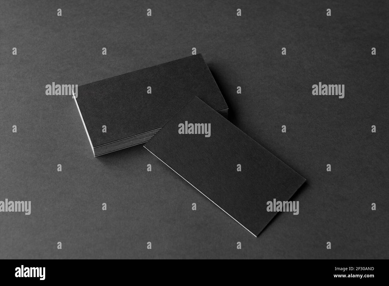 Mockup stack di biglietti da visita. Spazio di copia per il testo. Foto Stock