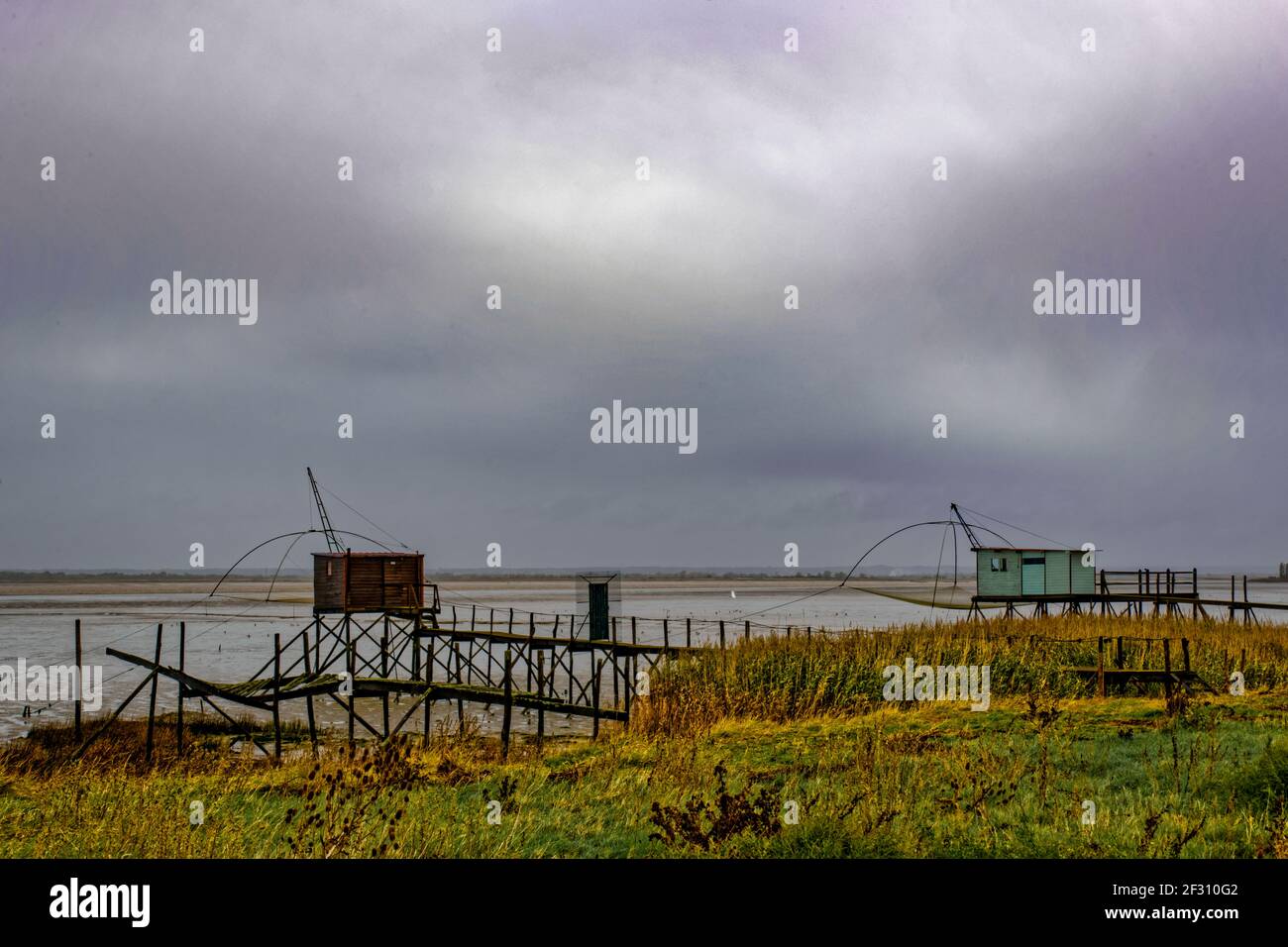 Vecchia pesca in Bretagna Foto Stock