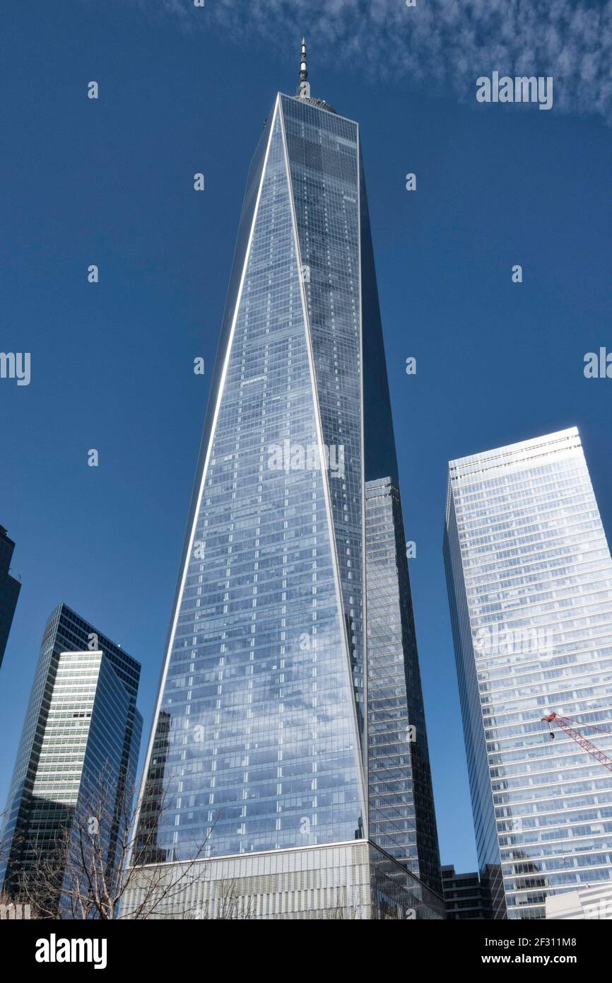 Il One World Trade Center si trova a Ground zero a Lower Manhattan, New York, USA Foto Stock