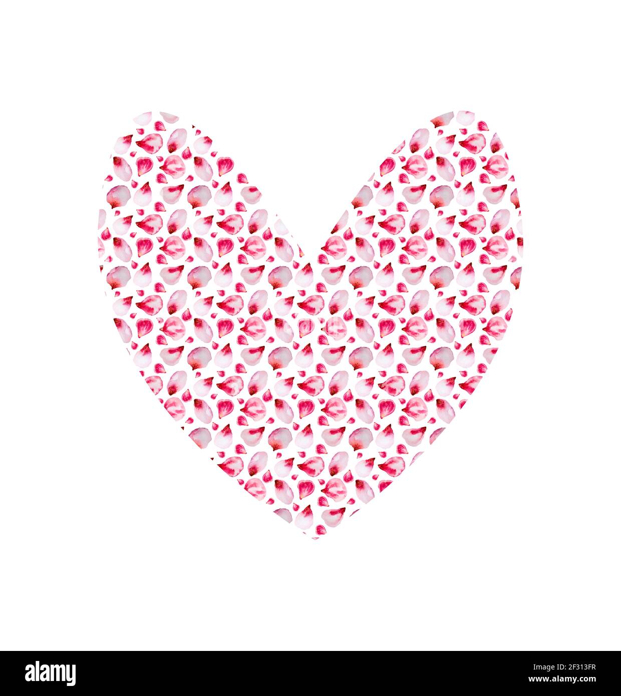 Astratto rosa acquerello cuore sfondo giorno di San Valentino. Foto Stock