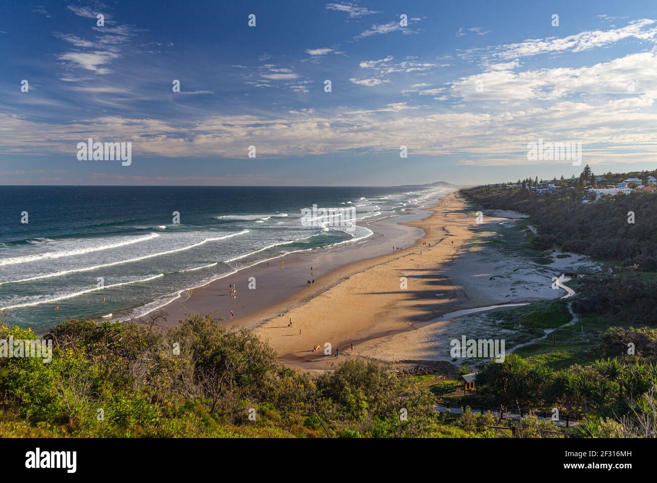 Sunshine Beach sulla Sunshine Coast nello stato Sunshine del Queensland, Australia Foto Stock