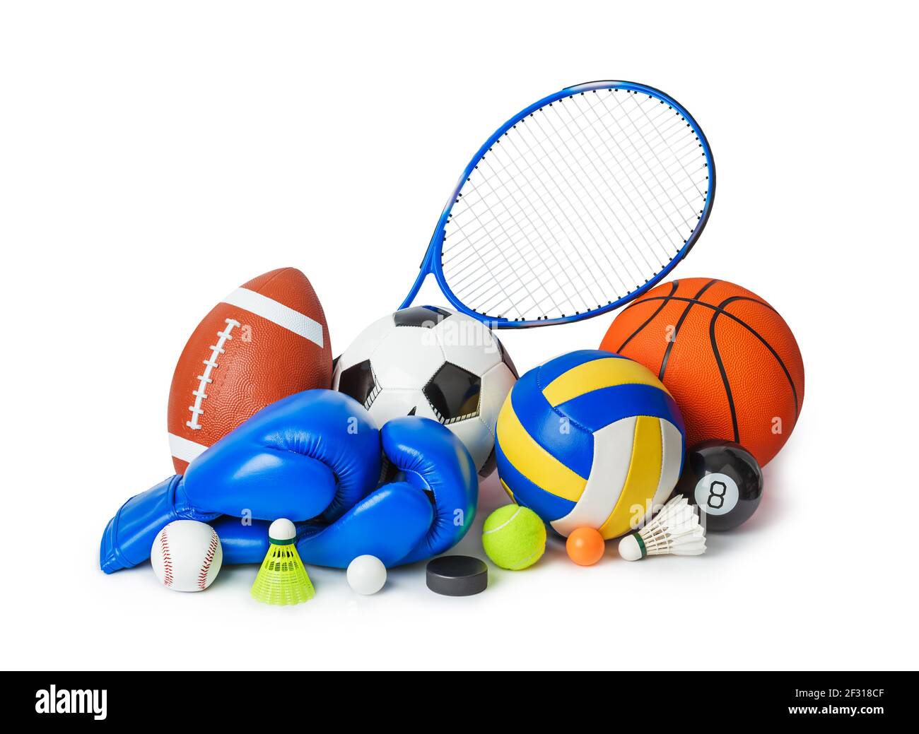 Set di attrezzature sportive Foto Stock