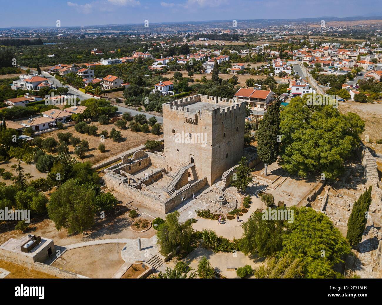 Castello di Kolossi - Limassol Cipro - veduta aerea Foto Stock