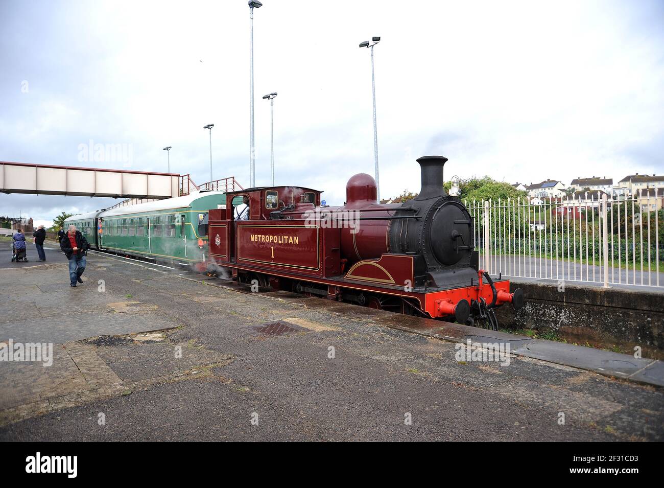 Metropolitan Railway 'No 1' a Barry Island. Foto Stock