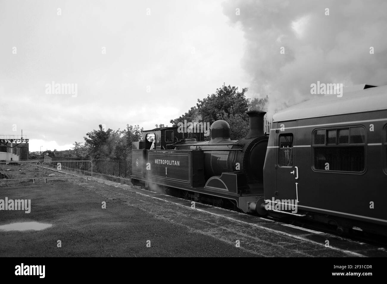 Metropolitan Railway 'No 1' a Barry Island. Foto Stock