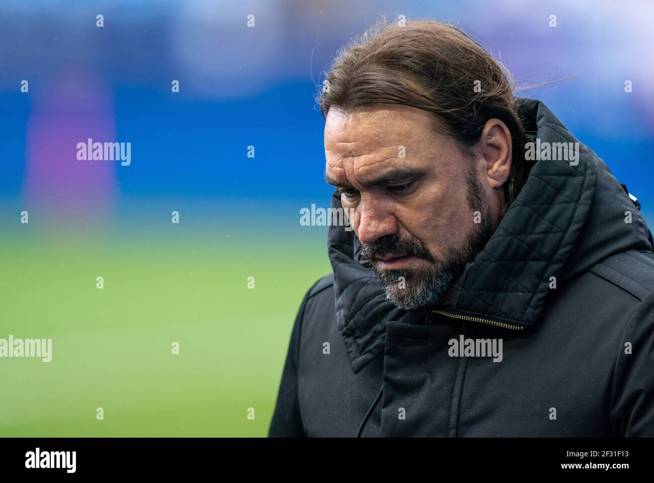 Hillsborough, Sheffield, Yorkshire, Regno Unito. 14 Marzo 2021. Campionato di calcio della Lega inglese, Sheffield Mercoledì contro Norwich City; Daniel Farke primo piano Credit: Action Plus Sport/Alamy Live News Foto Stock