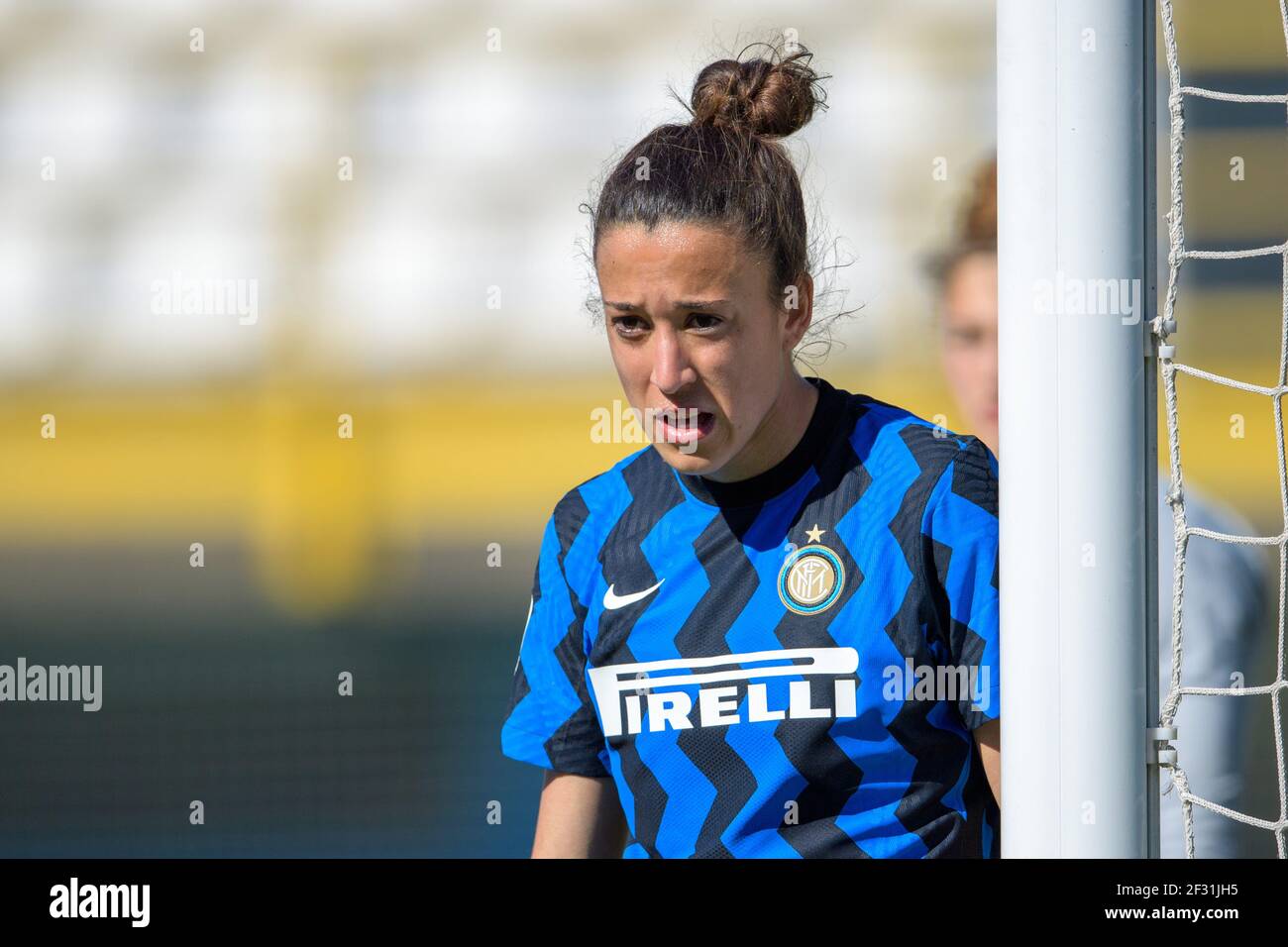 Sesto San Giovanni, Italia. 14 Marzo 2021. Martina Brustia (Inter 8) durante le semifinali della Coppa Italia prima tappa tra FC Internazionale e AC Milano allo stadio Breda di Sesto S.Giovanni (Milano), Italia Credit: SPP Sport Press Photo. /Alamy Live News Foto Stock