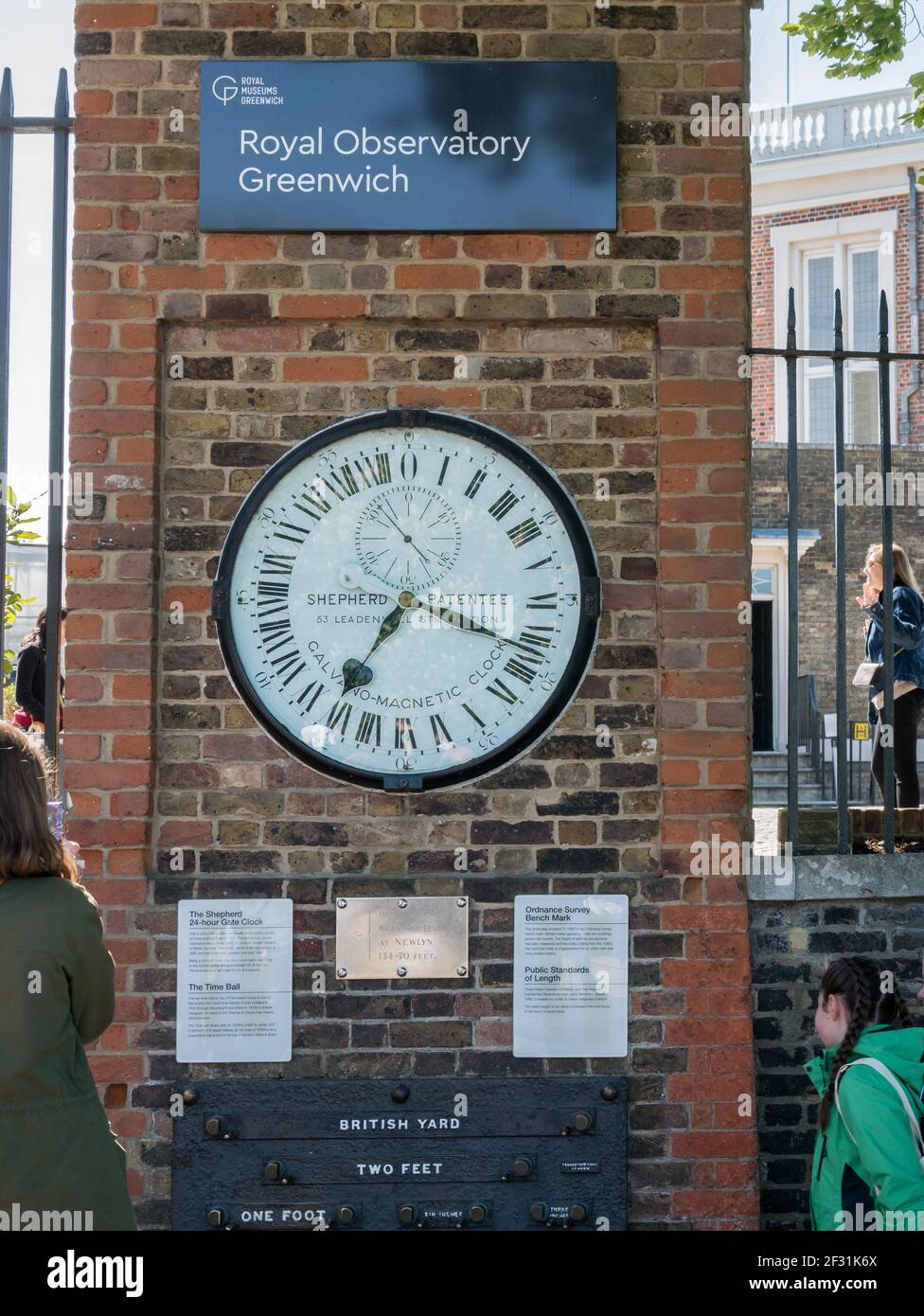 Shepherd Gate Clock, Greenwich, Londra, Regno Unito Foto Stock