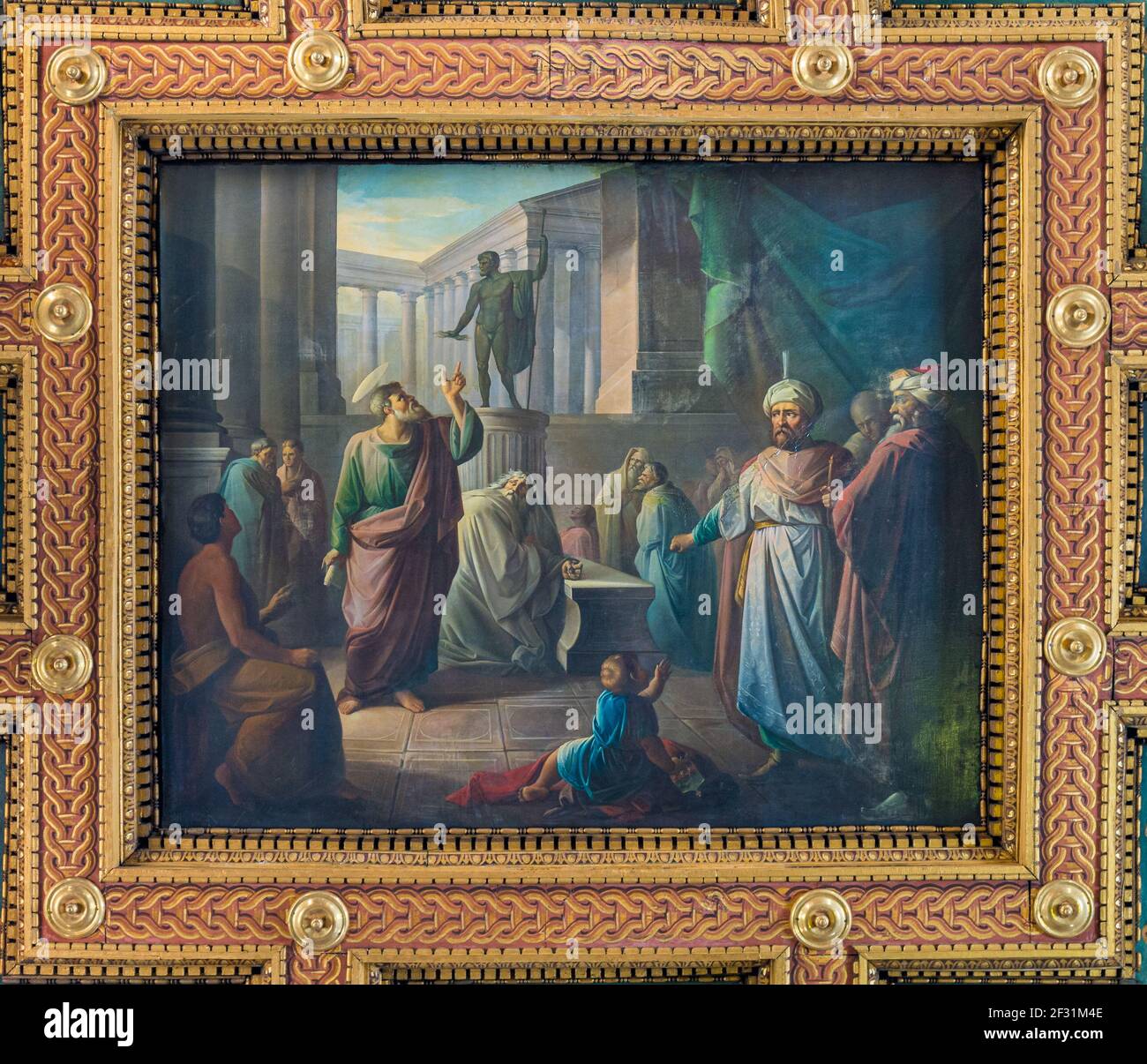 Basilica di San Bartolomeo all'Isola, sull'Isola di Tiberina a Roma. Foto Stock