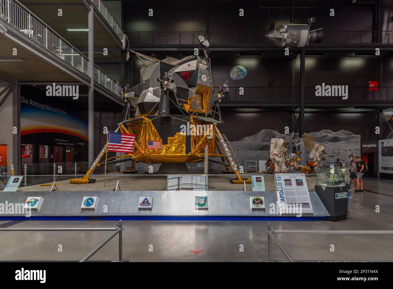 Speyer, Germania, 16 settembre 2020: Repliche di Apollo 15 al museo Technik di Speyer, Germania Foto Stock
