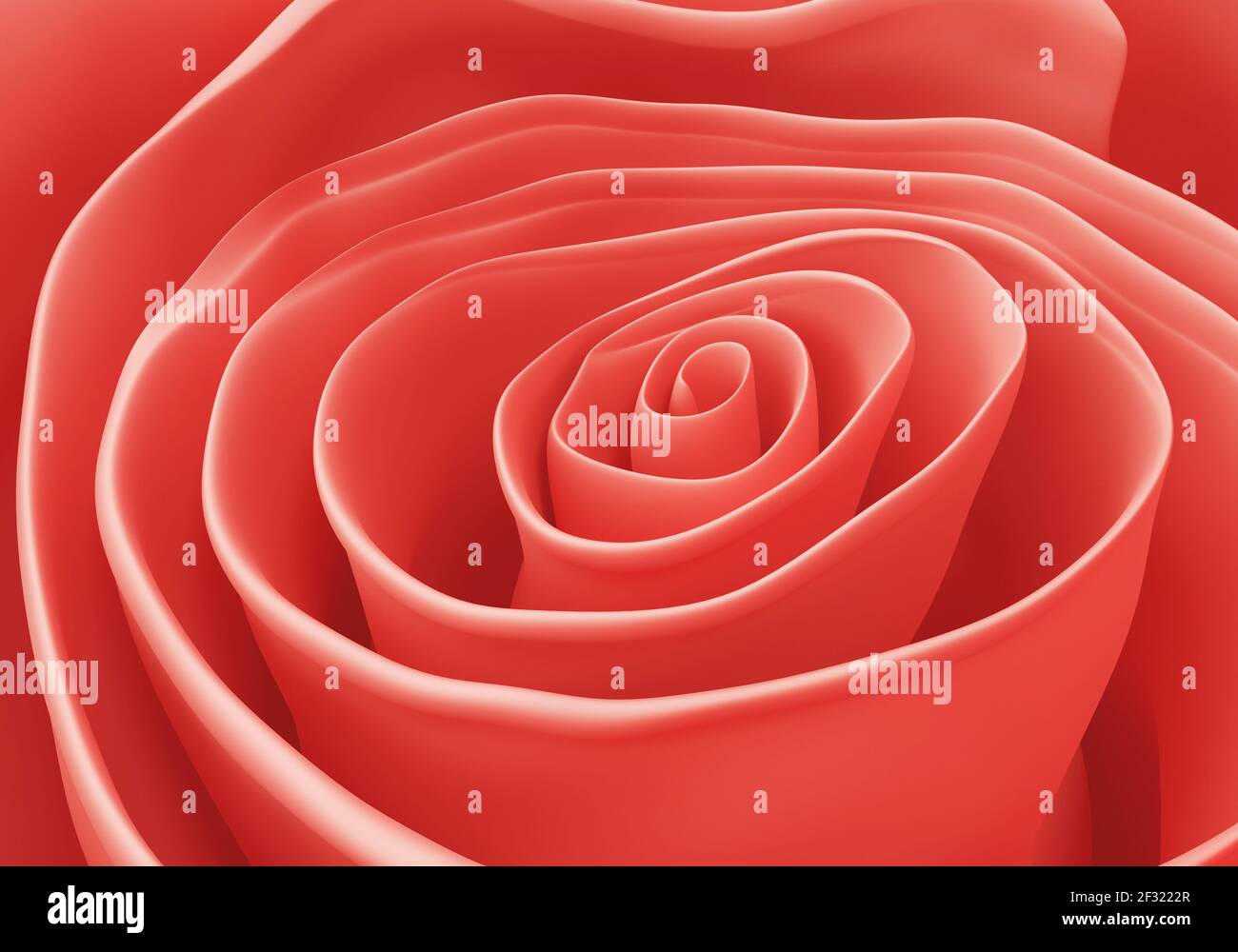 Bella rosa rosso primo piano sfondo, rendering 3d Foto Stock