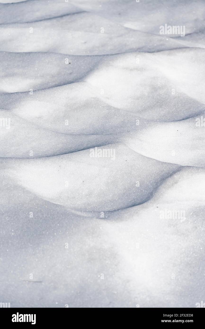 Copertura da neve, formata da vento, Norvegia Foto Stock
