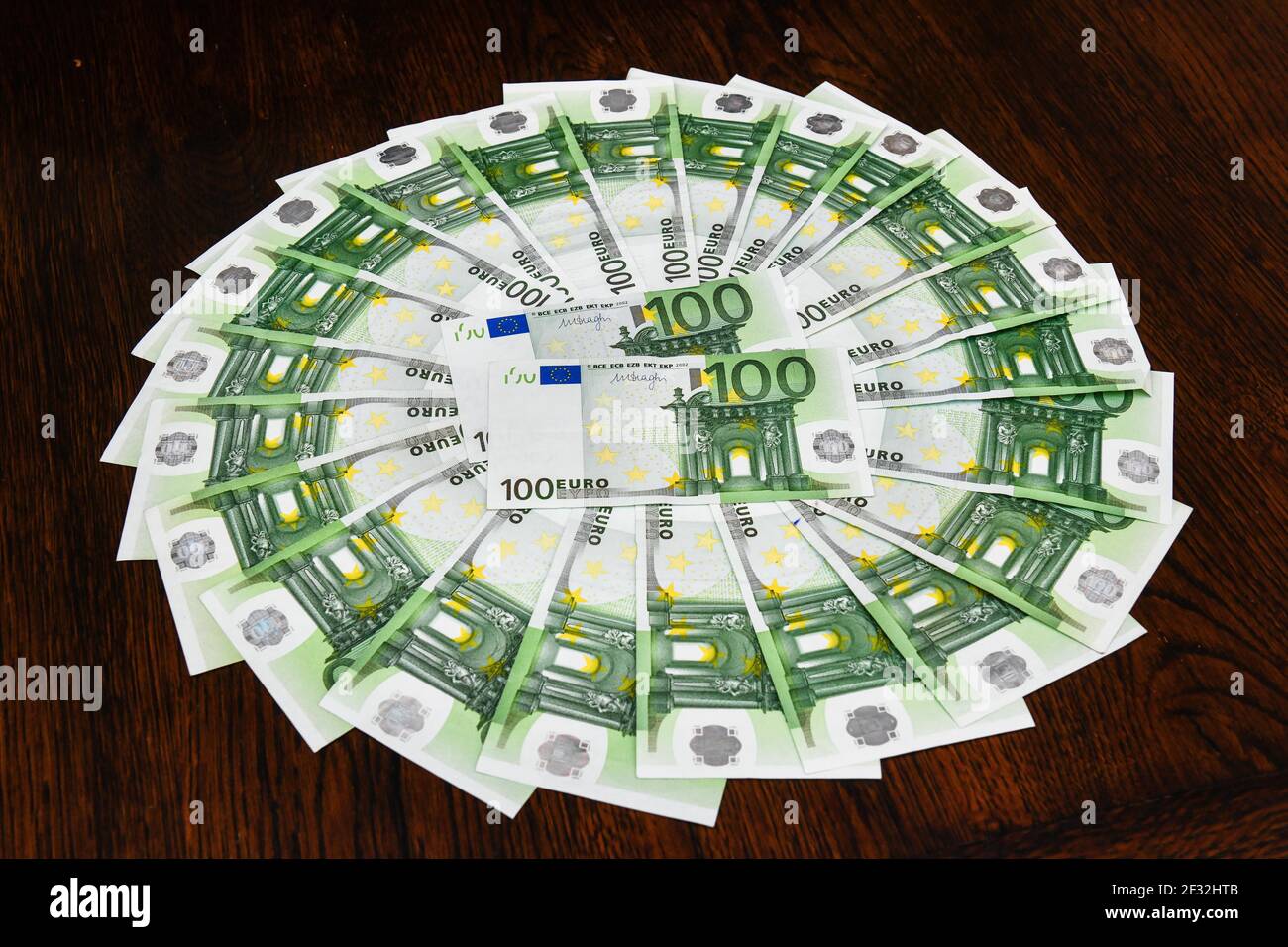 Banconote in euro Foto Stock