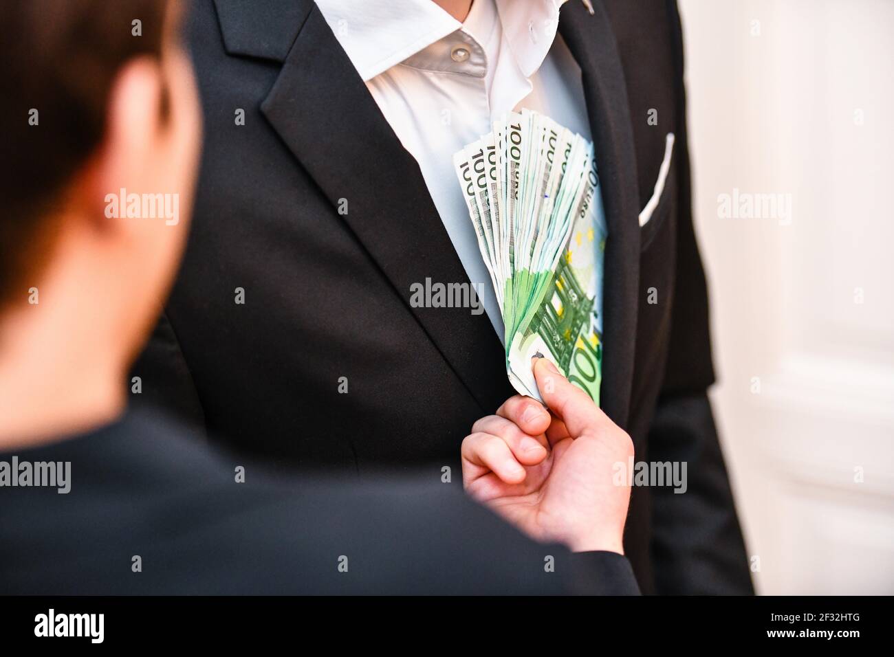Simbolo foto, denaro, tangente Foto Stock