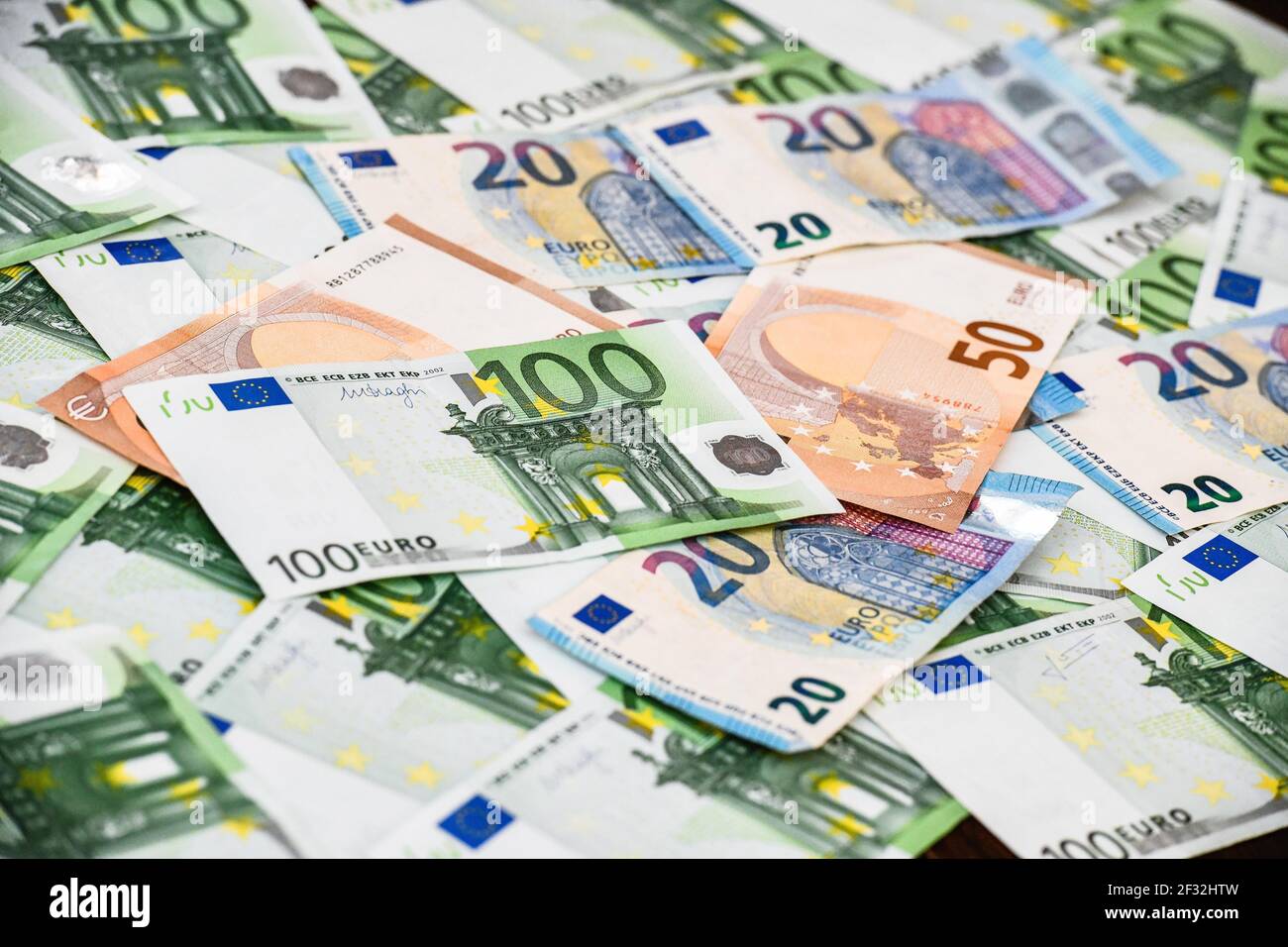 Banconote in euro Foto Stock