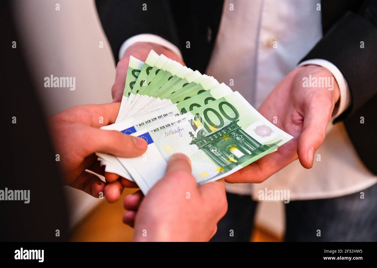 Simbolo foto, denaro, tangente Foto Stock